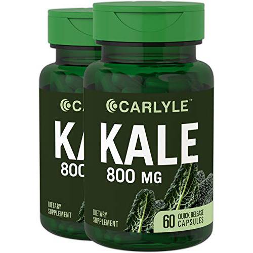 Carlyle Kale Extract 800mg | 120 Capsules | Non-GMO and Gluten Free