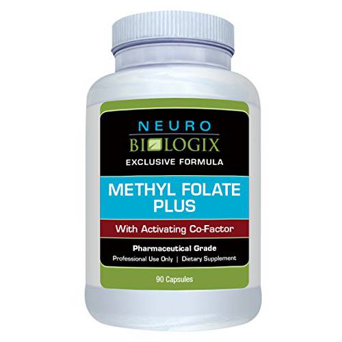 Neurobiologix Methyl Folate Plus™ Supplements - Bioactive Folinic Acid, Methyl Folate Dietary Capsules for Cardiovascular & Nervous System Health, Cell Growth and Tissue Repair (90 Capsules)