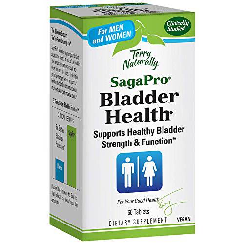 Terry Naturally SagaPro Bladder Health - 60 Capsules, Pack of 2 - 100 mg Angelica Archangelica - Bladder Strength & Function Support for Men & Women - Non-GMO, Gluten Free - 120 Total Servings
