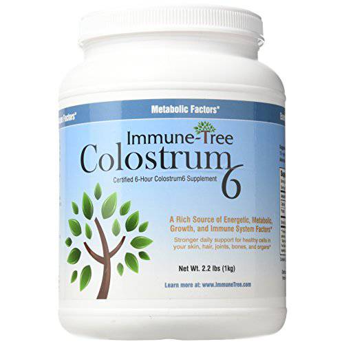 Immune Tree All Natural 100% Bovine Colostrum Powder | Maximum Strength | 661 Servings | 2.2lb (1 Kilo) | Certified 6 Hour | Absorbs Readily | Protects Natural Anti-Aging, Immune, Metabolic, & Other Essential Factors | Made in USA From Grass Fed, Grade A Dairy Cows
