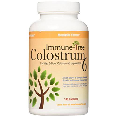 Immune Tree Colostrum6, Certified 6-Hour Colostrum, 180 Capsules, 500mg.