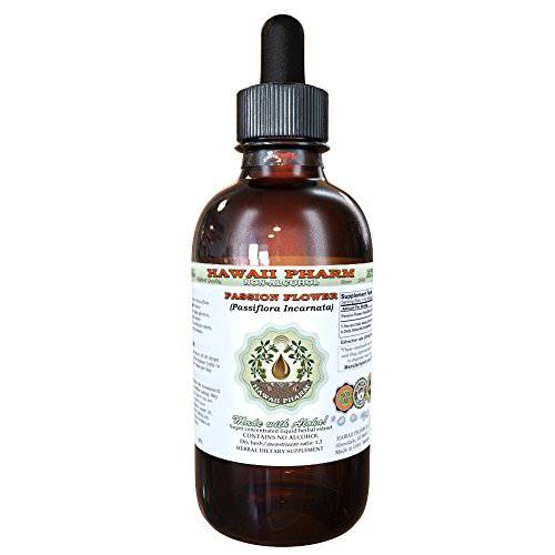 Passion Flower Alcohol-Free Liquid Extract, Organic Passion Flower (Passiflora Incarnata) Dried Herb Glycerite 2 oz