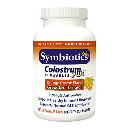 Symbiotics Immunity Support Colostrum Plus Chewables (Orange Creme)
