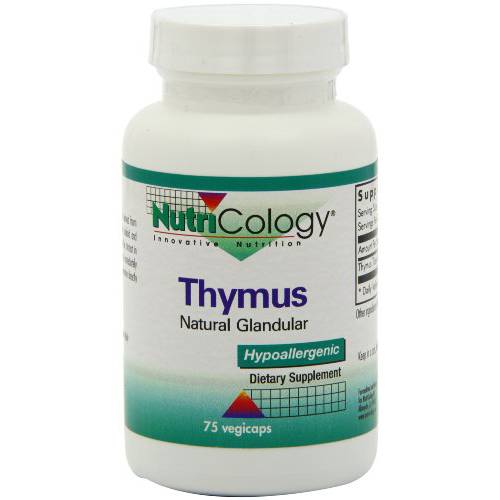 NutriCology Thymus - Natural Glandular, Immune Support - 75 Vegicaps