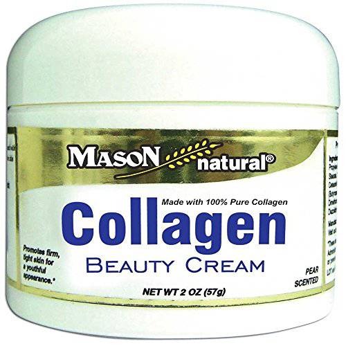 Mason Natural Collagen Premium Skin Cream - Anti Aging Face and Body Moisturizer, Intense Skin Hydration and Firmness, Pear Scent, Paraben Free, 2 OZ