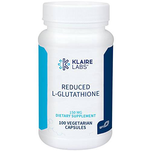 Klaire Labs Reduced L-Glutathione 150 Milligrams - Hypoallergenic Detoxification & Antioxidant Support Plus Magnesium, Dairy & Gluten-Free (100 Capsules)