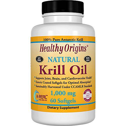 Healthy Orgins Krill Oil Gels, 1,000 mg, 60 Count