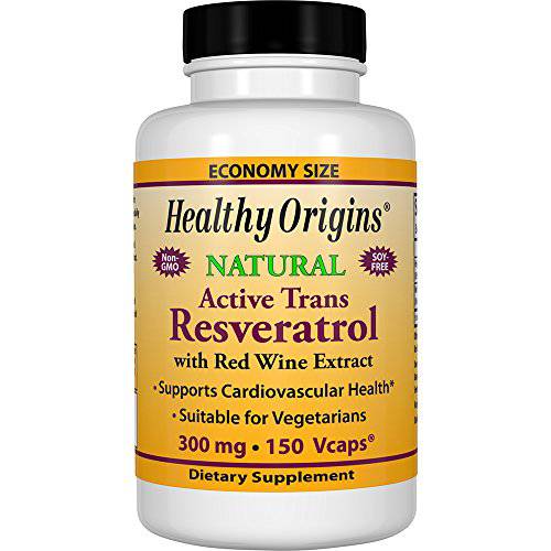 Heathy Origins Fermented Resveratrol (Non-GMO, 98% Trans-Resveratrol, European Sourced) 300 mg, 150 Veggie Caps