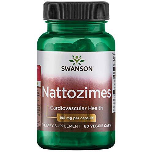 Swanson Triple-Strength Nattozimes 195 Milligrams/6750 Fu 60 Veg Capsules Enzyme