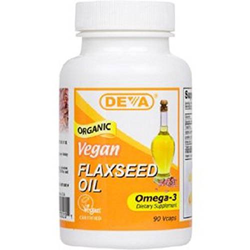 DEVA Vegan Flax Seed Oil,500MG,Vegan, 90 VCAP, 3 Pack