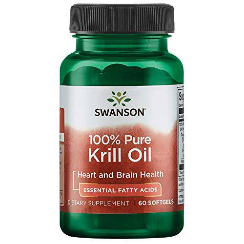 Swanson 100% Pure Krill Oil 500 Milligrams 60 Sgels