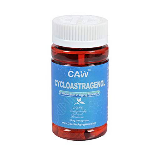 CAW Hypersorption Cycloastragenol | Anti-Aging Telomere Support | Cell Health and Immune Booster | 25Mg 30Enteric-Coated Capsules