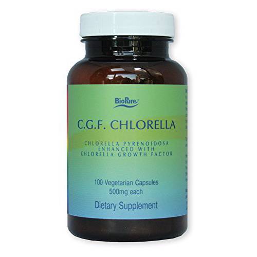 BioPure Chlorella Growth Factor Capsules – Nutrient-Dense, Nutraceutical Superfood Packed with Proteins, Vitamins, Minerals & Amino Acids That Supports Metabolism, Detox & Immunity – 100 Capsules