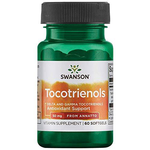 Swanson Deltagold Tocotrienols-Annatto Tocotrienols Supporting Healthy Cholesterol Levels Already withinthe Normal Range-Vitamin E Tocotrienols 99% Tocopherol Free (60 Softgels, 50mg Each) 1 Pack