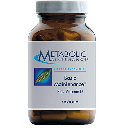 Metabolic Maintenance Basic Maintenance Plus D-3 Without Iron - Twice Daily Multivitamin for Women + Men - 1000 Vitamin D, Folate + Methyl B12 (120 Capsules)