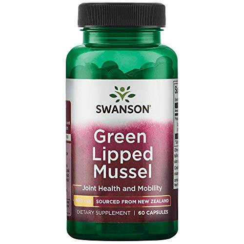 Swanson Green Lipped Mussel (Freeze Dried) New Zealand Joint Health Supplement 500 mg 60 Capsules