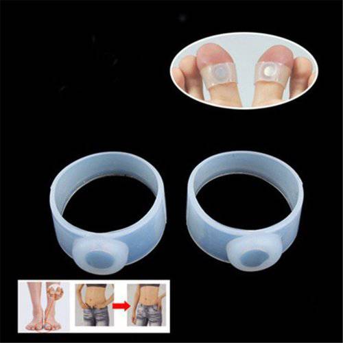 1 Pair Keep Slim Health Slimming Fit Loss Weight Silicone Magnetic Toe Ring