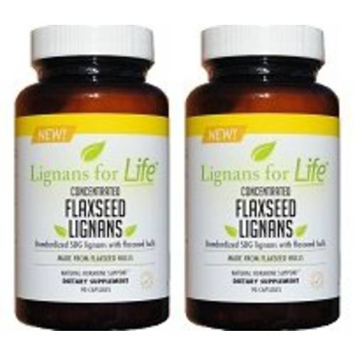 Lignans For Life Flaxseed Lignans for Dogs & People, 35mg - 90 Capsules - Immune Support, 2-Pack