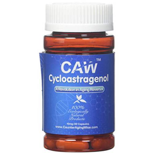 CAW Nano Cycloastragenol| Anti-Aging Telomere Length | DNA Repair, Made in USA | Better Absorption | 10Mg 30Enteric-Coated Vegetarian Capsules