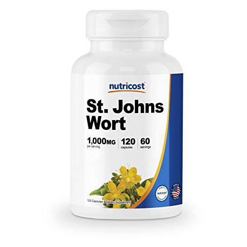 Nutricost St John’s Wort Capsules (500mg) 120 Capsules - Vegetarian, Gluten Free and Non-GMO