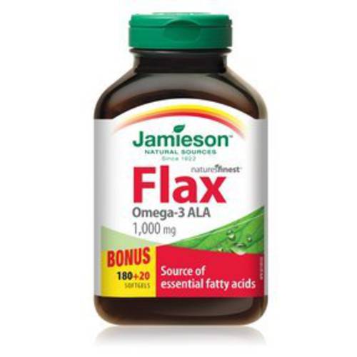 Jamieson Flax Oil 1,000 mg, 200 softgels Bonus