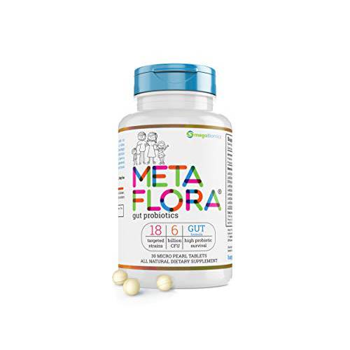 METAFLORA for Gut Health Probiotic Supplements 30 Daily Time Release Pearls