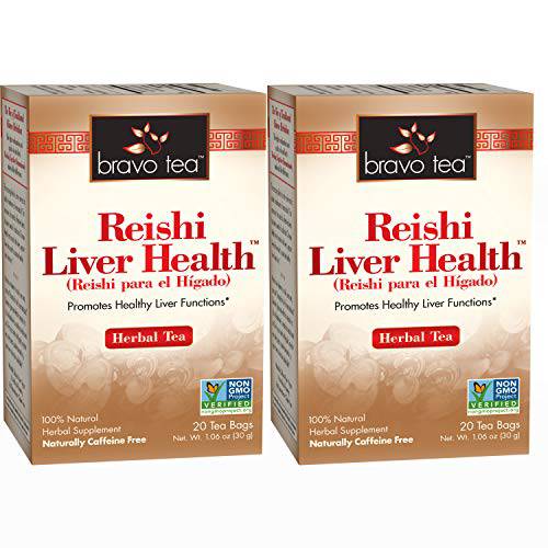 Bravo Teas Reishi Liver Health, 20 Tea Bags 2 Pack