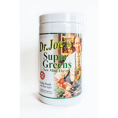 Dr. Joe’s Super Greens - Mint Flavor - Vegan, Green, Superfood Powder with Rice Protein