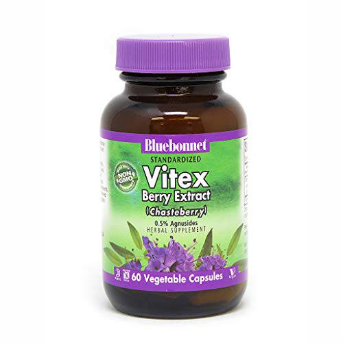 BlueBonnet Nutrition Standardized Vitex Berry Extract, Chaste Tree Berry, 60 Count