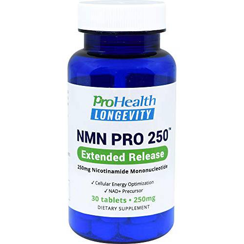 ProHealth Longevity NMN Pro 250 Sustained Release - Featuring Uthever Brand NMN - World’s Most Trusted, Ultra-Pure, stabilized Pharmaceutical Grade NMN to Boost NAD+ (30 Tablets, 250 mg)