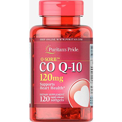 Puritan’s Pride Q-Sorb Co Q-10 120 mg-120 Rapid Release Softgels