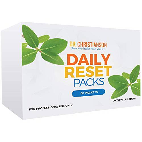 Dr. Christianson Daily Reset Packs - Adrenal Health Packets for Daily Wellness - Magnesium, Omega 3, and Vitamin D + K - The Metabolism Reset Diet (60 Packets)