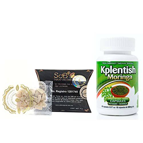 Semilla de Brasil SdB Brazil Seed Presentacion Elite Extra Large Seeds and KPlentish Moringa Supplement - 30 Day Set 2 Products