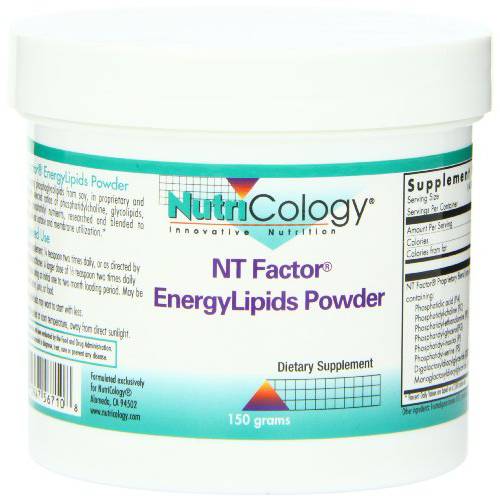 Nutricology NTFactor EnergyLipids Powder - Phospholipids, Energy Support - 150 Grams (5.3 oz)