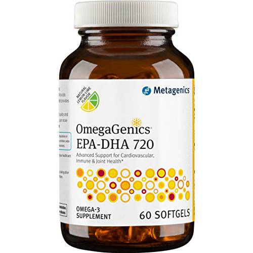 Metagenics OmegaGenics EPA-DHA 720mg - Daily Omega 3 Fish Oil Supplement to Support Cardiovascular, Musculoskeletal and Immune System Health - 60 Count