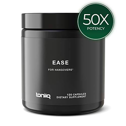 Ease by Toniiq with DHM - Full Liver Support for a Night Out - 120 Capsules - 50x Super Concentrated Extract