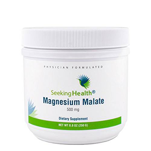 Seeking Health Magnesium Malate Powder - Provides 500 mg of Magnesium Malate as Dimagnesium Malate Per Serving – Magnesium Powder for Men – 100 Servings
