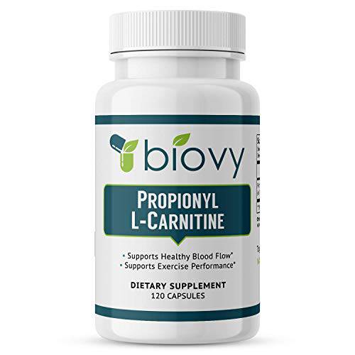 Biovy High Absorption Propionyl-L-Carnitine (PLCAR) No Artificial Fillers - Effective Propionyl L Carnitine HCL Supplement to Support Blood Circulation - 120 Capsules
