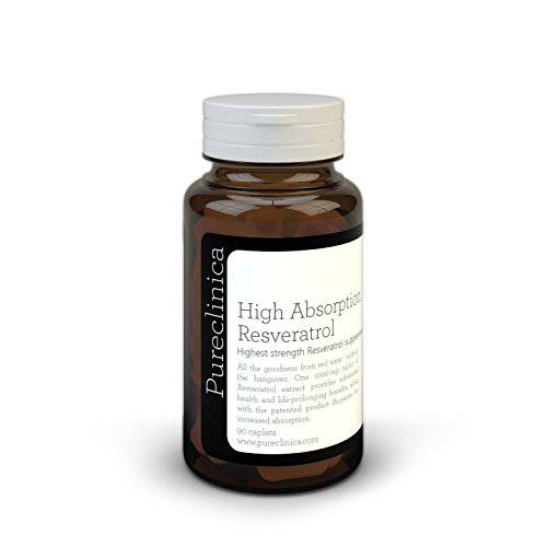 1000mg Resveratrol x 90 Tablets (3 Months Supply). 10 x Strength with Black Pepper Extract for Faster Absorption