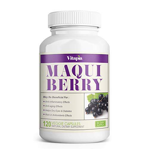 Vitapia Maqui Berry 1000mg - 120 Veggie Capsules - Vegan and Non-GMO - Superfood - Powerful Antioxidant, Immune Support*