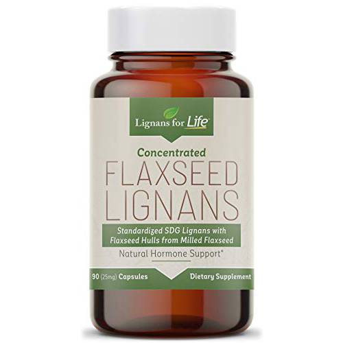 Lignans for Life Flaxseed Lignans for Dogs + SDG Lignans from Flaxseed Hulls, 25mg - 90 Capsules