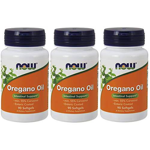 NOW Foods Oregano Oil Enteric, 90 Softgels (270 Softgels)