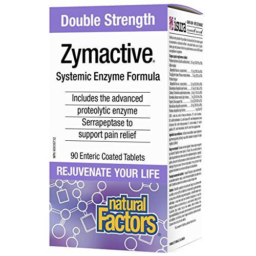 Dr. Murray’S Zymactive Double Strength, 90 caps, Systemic Enzyme Formula with proletic Enzyme serrapeptase to Support Pain Relief