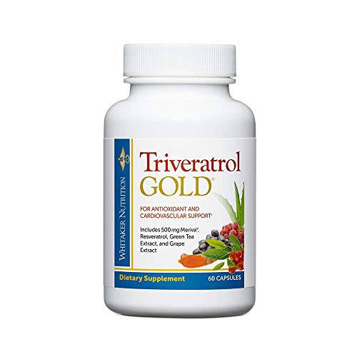Dr. Whitaker Triveratrol Gold – Healthy Aging Supplement with Resveratrol & Extracts of Aloe Vera, Green Tea, and Turmeric – Provides Antioxidant & Cardiovascular Support (60 Capsules)