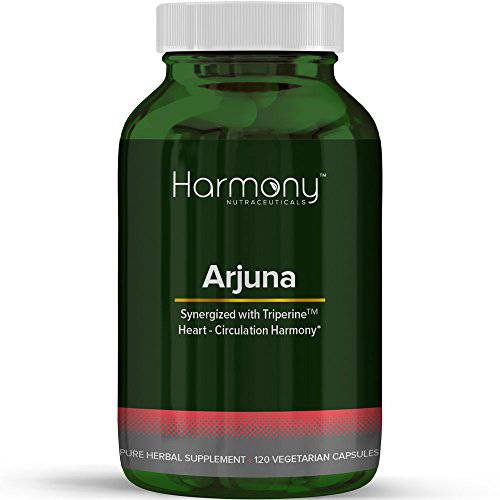 Arjuna Supreme – Synergized with Triperine - HIghest Potency Maximum Bio-activity Liposomal Dr. Gumman’s Harmony Nutraceuticals Herb for Cardiovascular Support – 120 Vegan Capsules