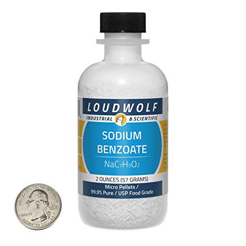 Loudwolf Sodium Benzoate / Micro Pellets / 2 Ounces / 99.9% Pure Food Grade / SHIPS FAST FROM USA