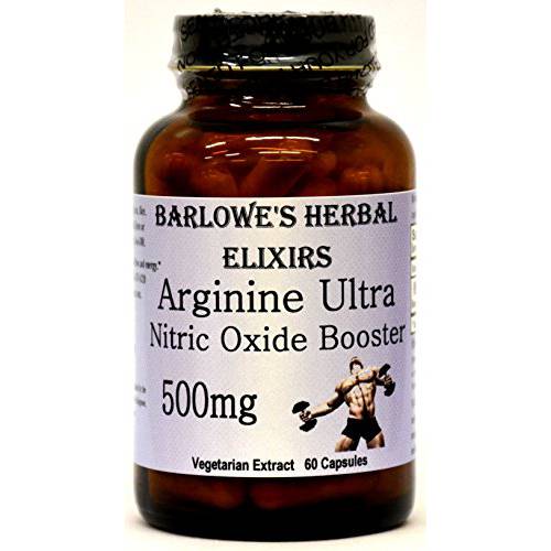 Arginine Ultra - 60 500mg VegiCaps - Stearate Free, Glass Bottle