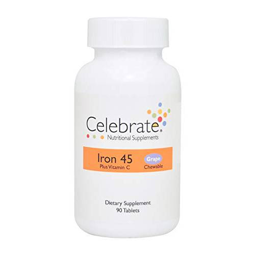 Celebrate Vitamins 45 mg Iron+C - Grape - 90 Count