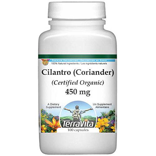 Cilantro (Coriander) (Certified Organic) - 450 mg (100 Capsules, ZIN: 517612) - 2 Pack