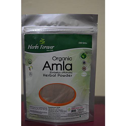 HerbsForever Certified Organic Amla Powder , Gluten free , NON GMO Amla is a natural source of vitamin C. Amla is rich in antioxidants and protects us from harmful free radicals which contribute to healthy body ,
